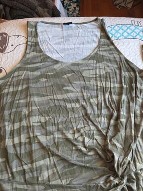 torrid Olive Camo Scoop Neck Tank